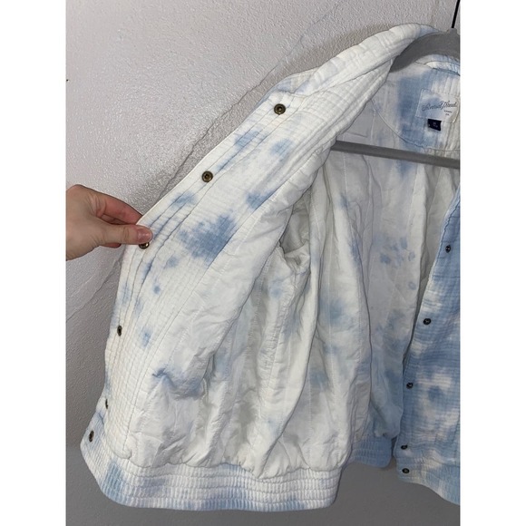 Cloud tie-dye Spring Easter Cotton Bomber Coat XS - Picture 5 of 8